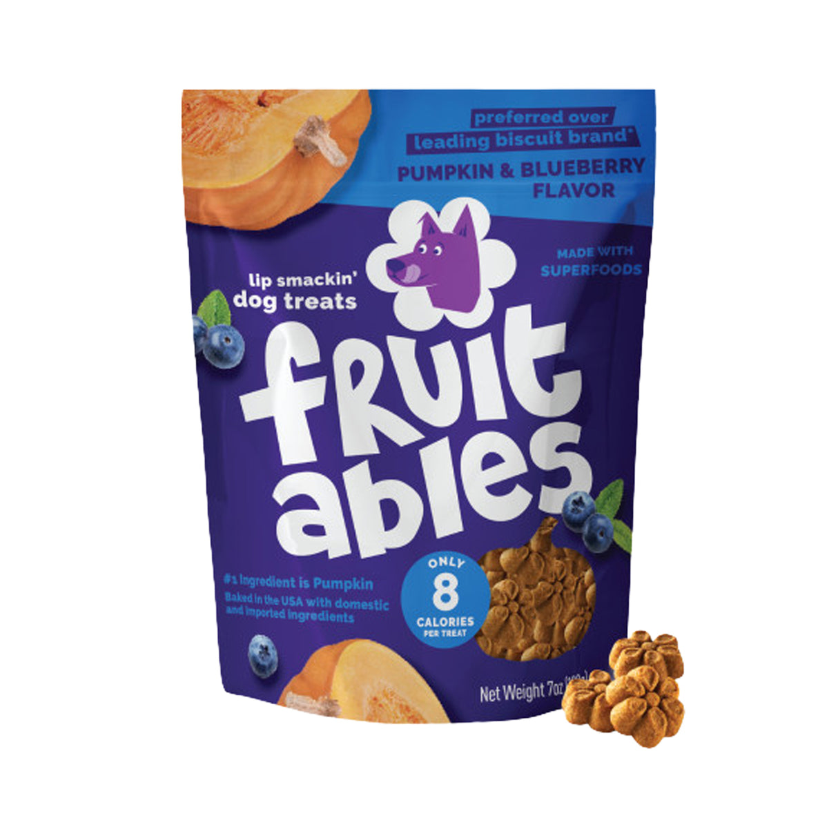 Friandises pour chiens Fruitables à la citrouille et aux bleuets 198 g