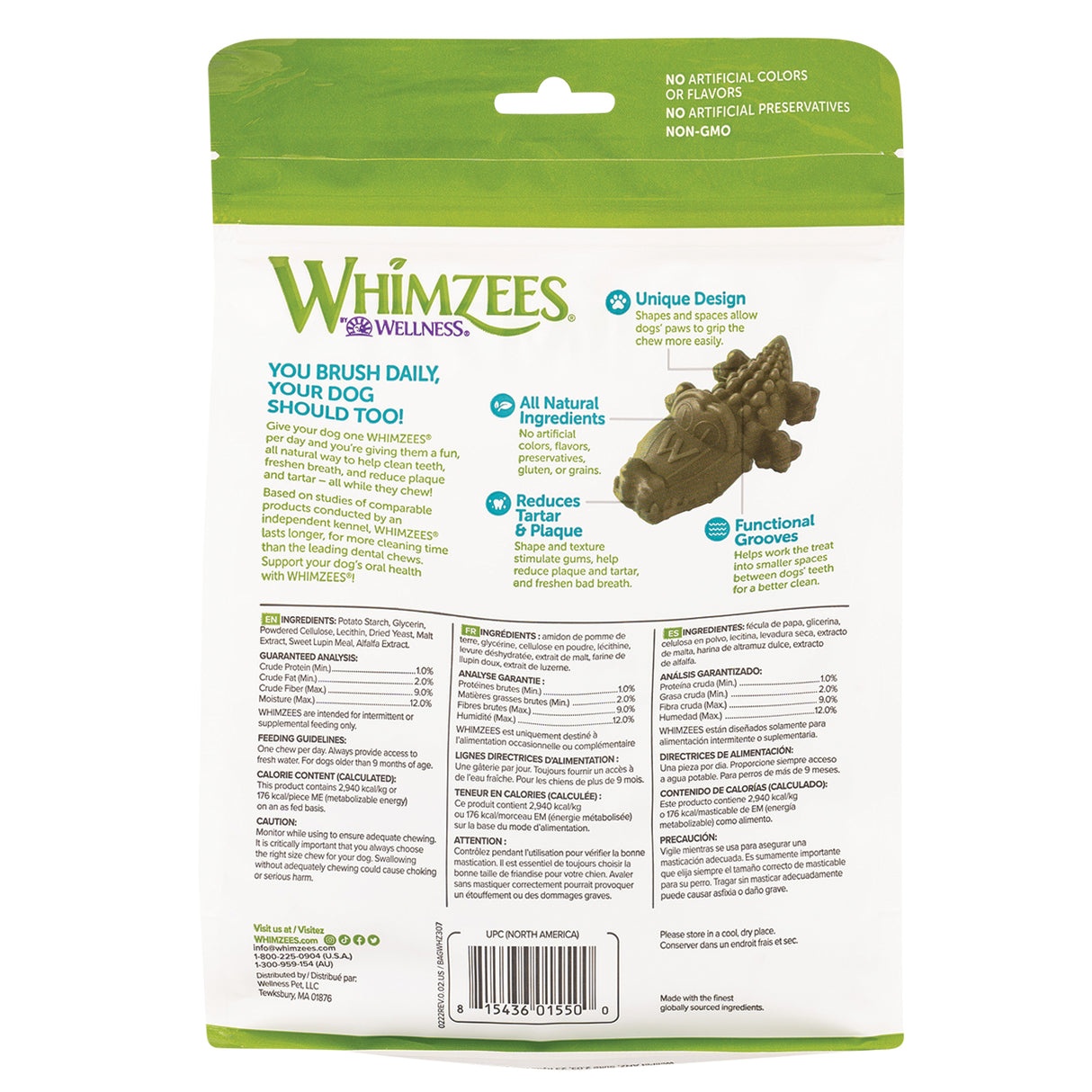 Whimzees Alligator Value Pouch