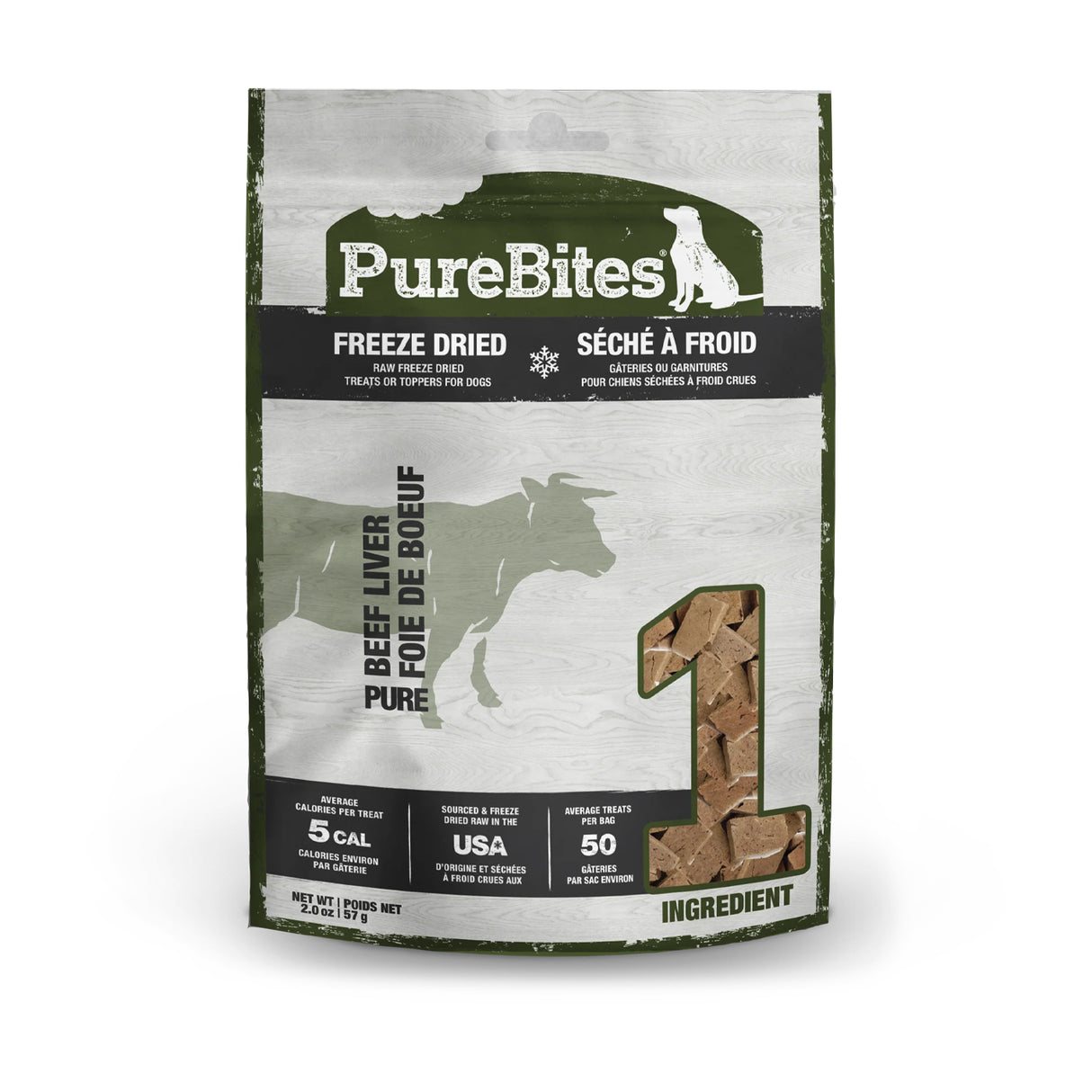 PureBites Freeze Dried Beef Liver Dog Treats 57 g