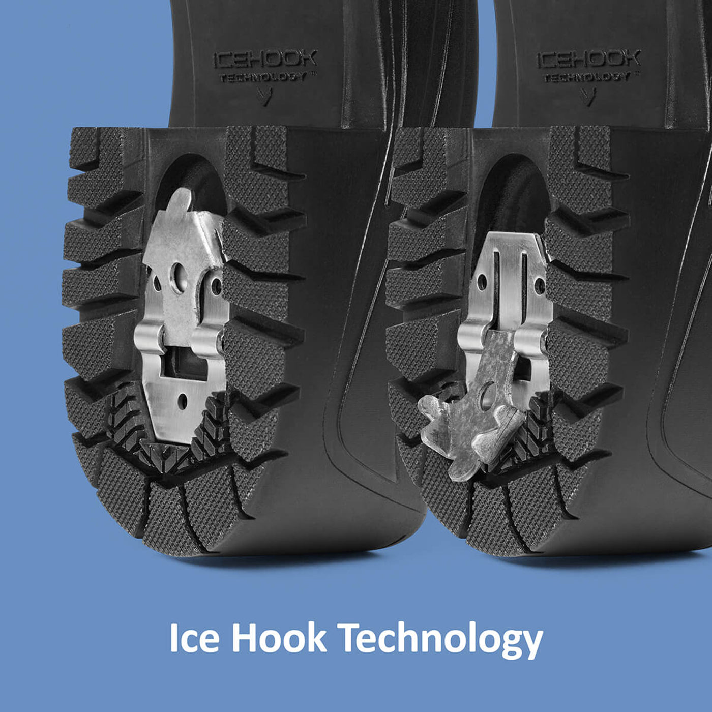 Winter boots with hot sale retractable ice grips