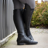 Vastana Stivali Movi Lace-Up Tall Boots