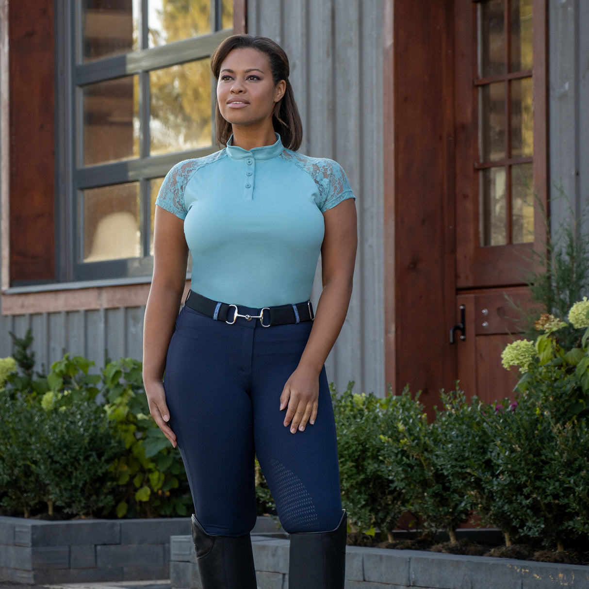 TemTeq Coco Chemise fonctionnelle à bordure en dentelle