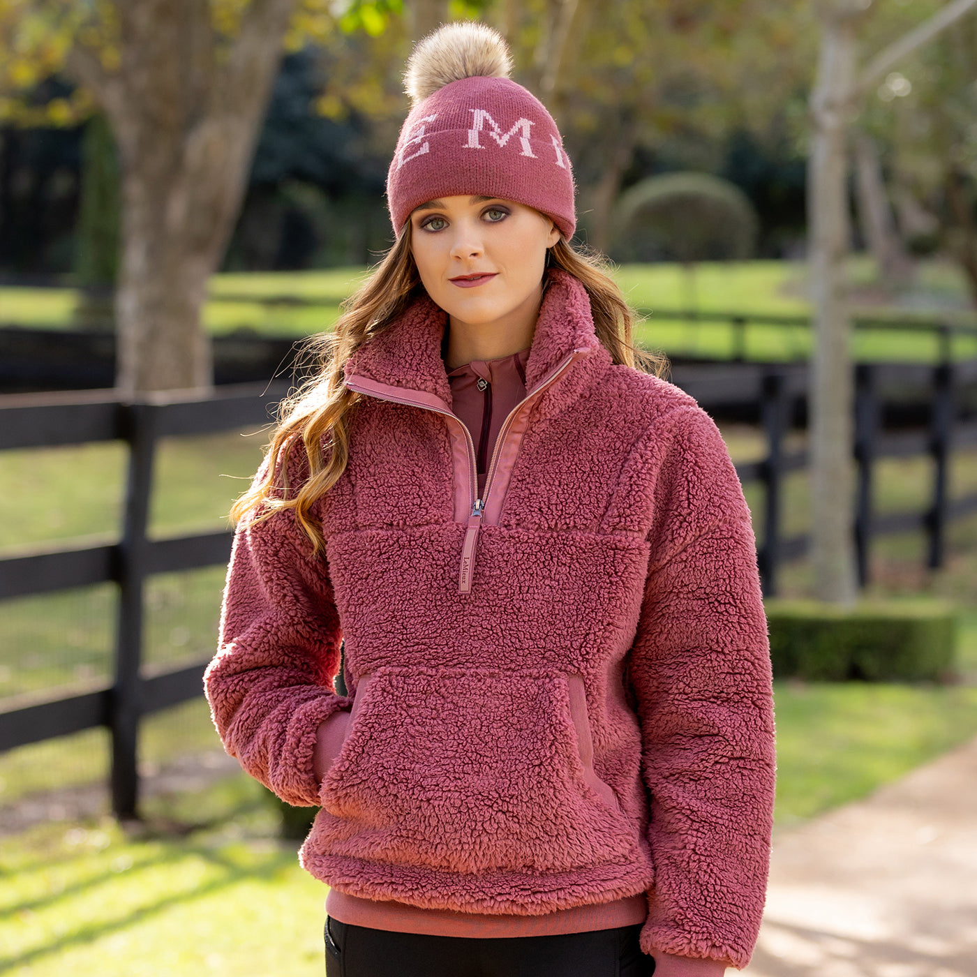 Pink deals fleece top