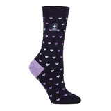 Chaussettes mi-mollet Heat Holders Ultra Lite Orchid Hearts