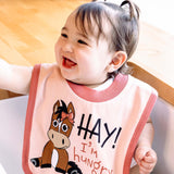 Lazy One Hay I'm Hungry Infant Bib