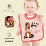 Lazy One Hay I'm Hungry Infant Bib