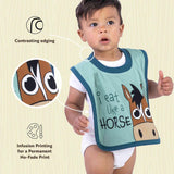 Bavoir pour bébé paresseux, je mange comme un cheval