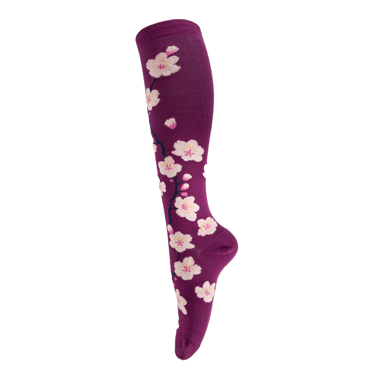 Chaussettes hautes Sock It To Me Stretch-It à fleurs de cerisier