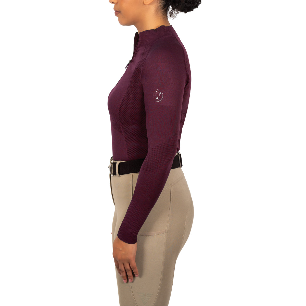 TemTeq Liso Seamless Quarter Zip Long Sleeve Top