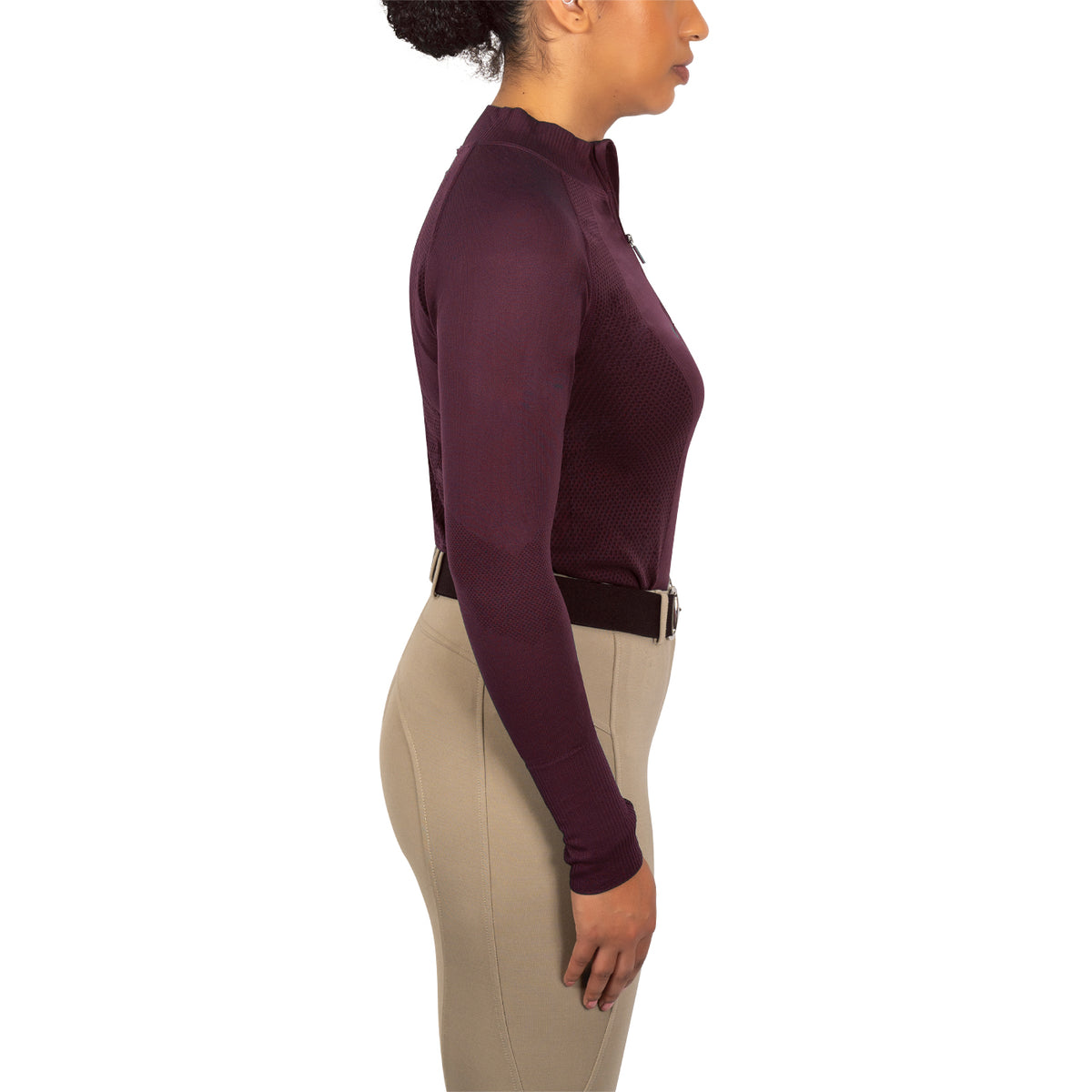 TemTeq Liso Seamless Quarter Zip Long Sleeve Top