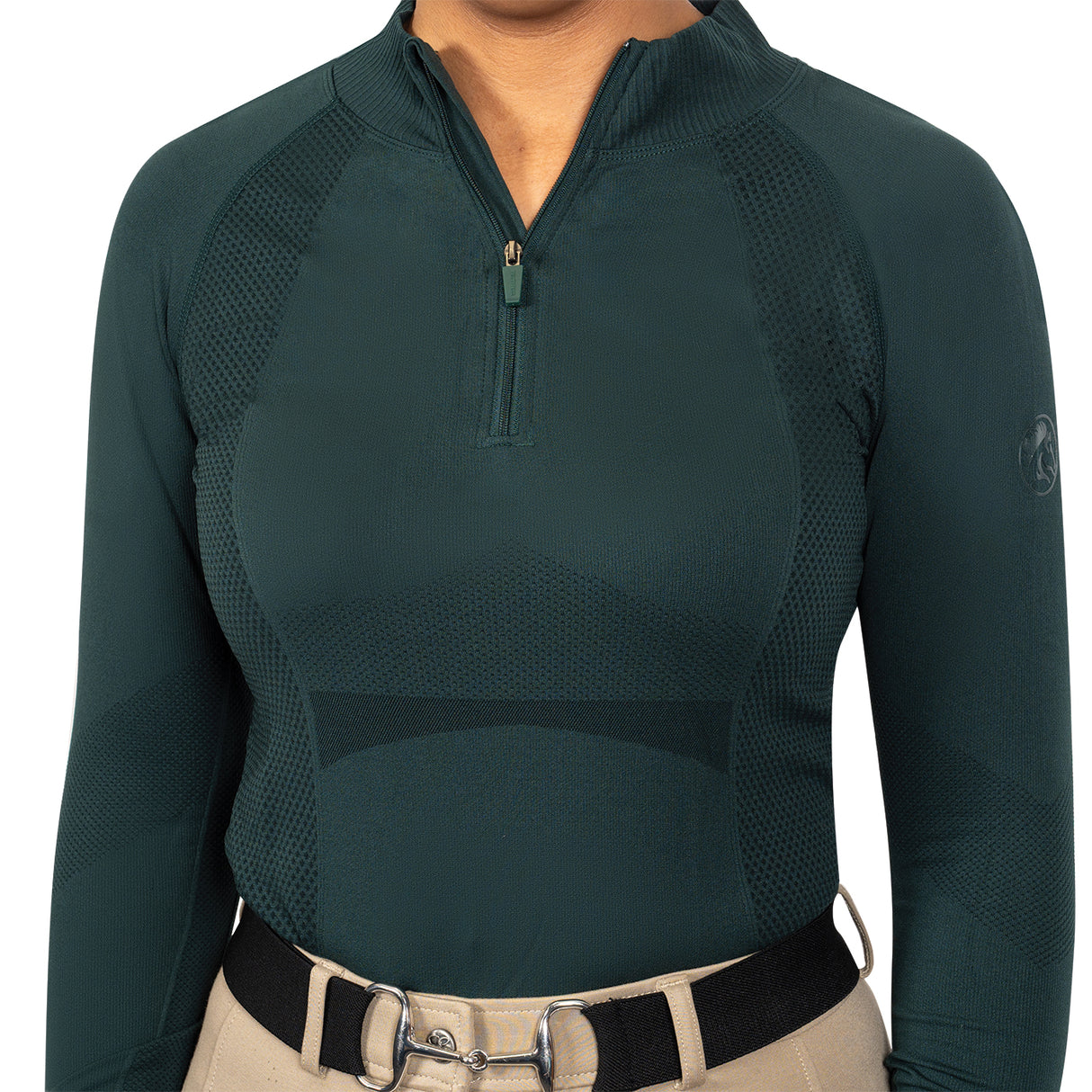 TemTeq Liso Seamless Quarter Zip Long Sleeve Top