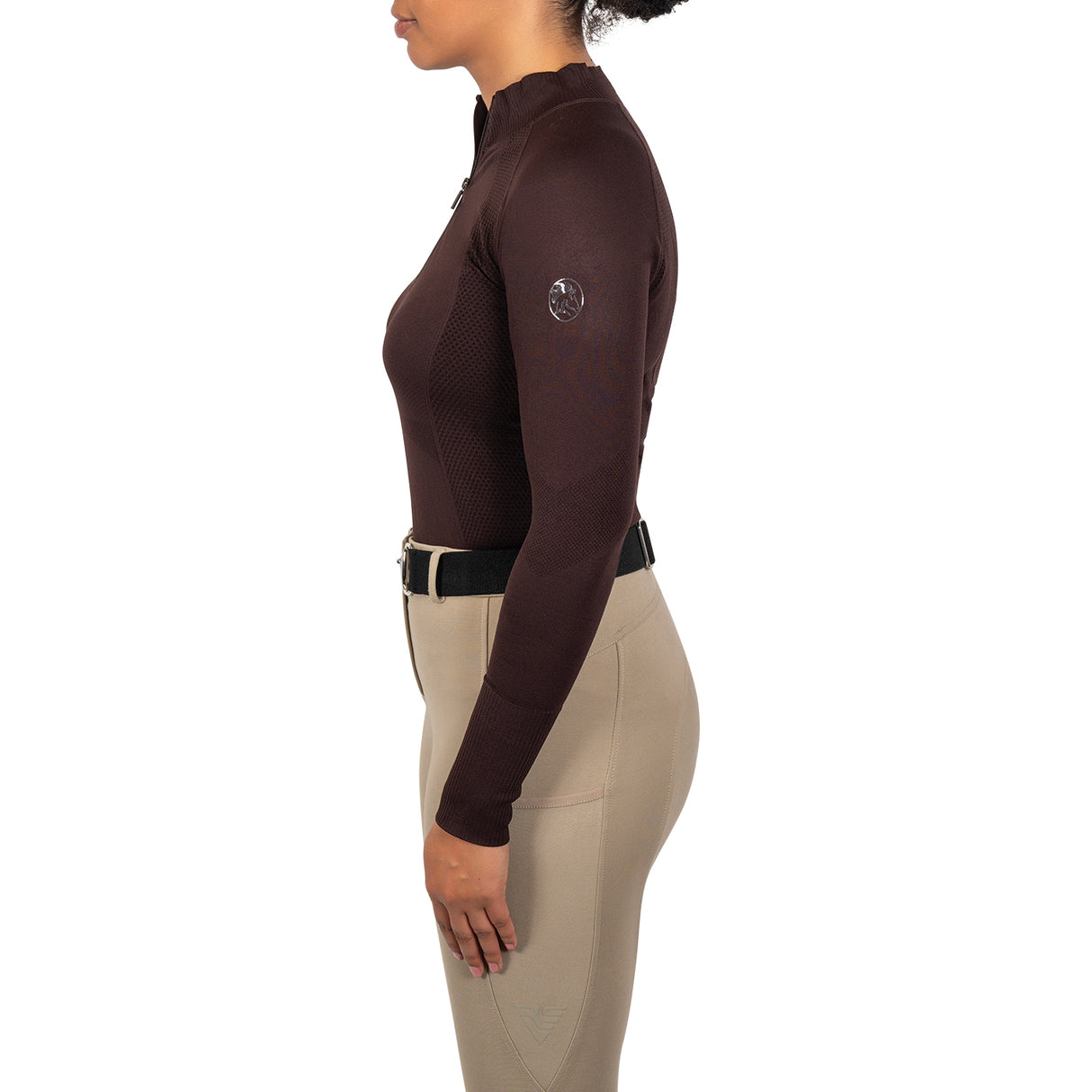 TemTeq Liso Seamless Quarter Zip Long Sleeve Top