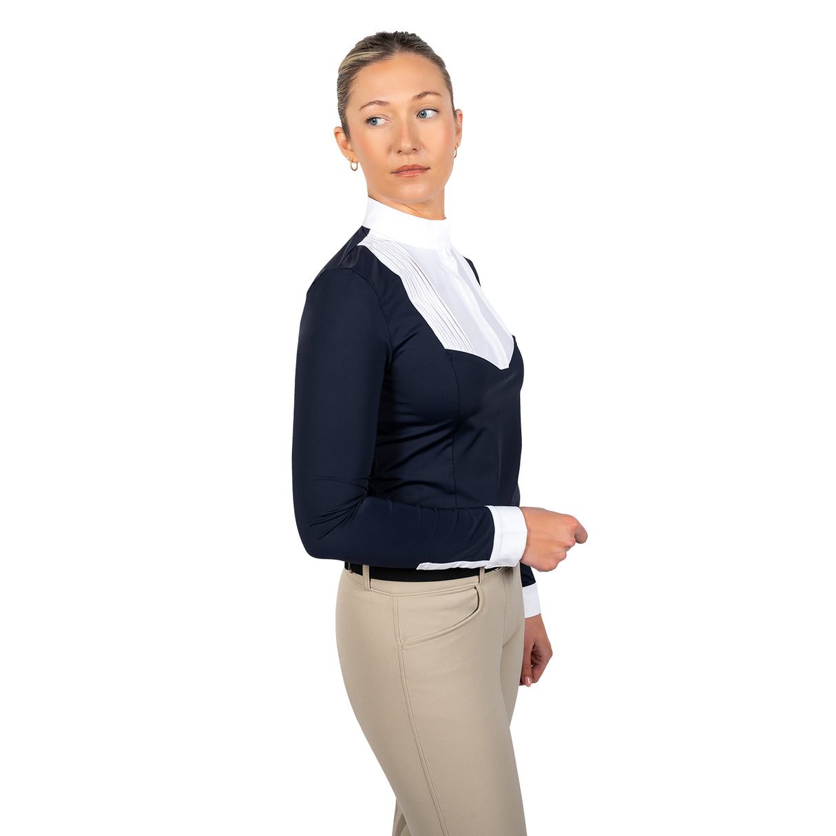 Nikara Emilia Pleat Bib Long Sleeve Show Shirt