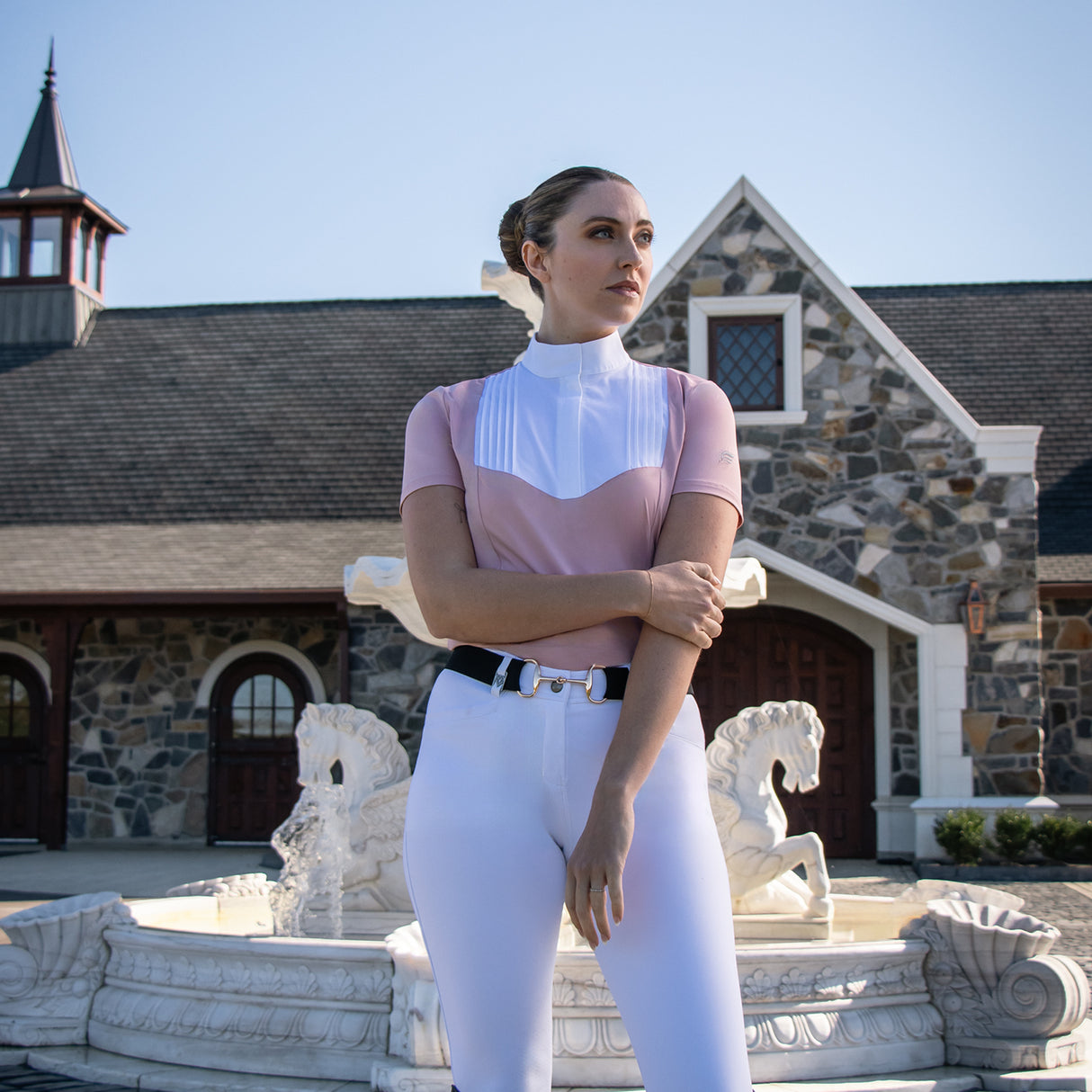 Nikara Emilia Pleat Bib Short Sleeve Show Shirt