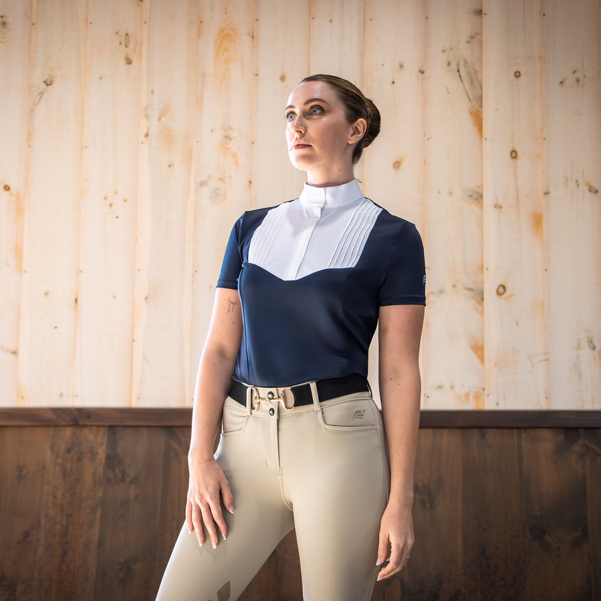 Nikara Emilia Pleat Bib Short Sleeve Show Shirt
