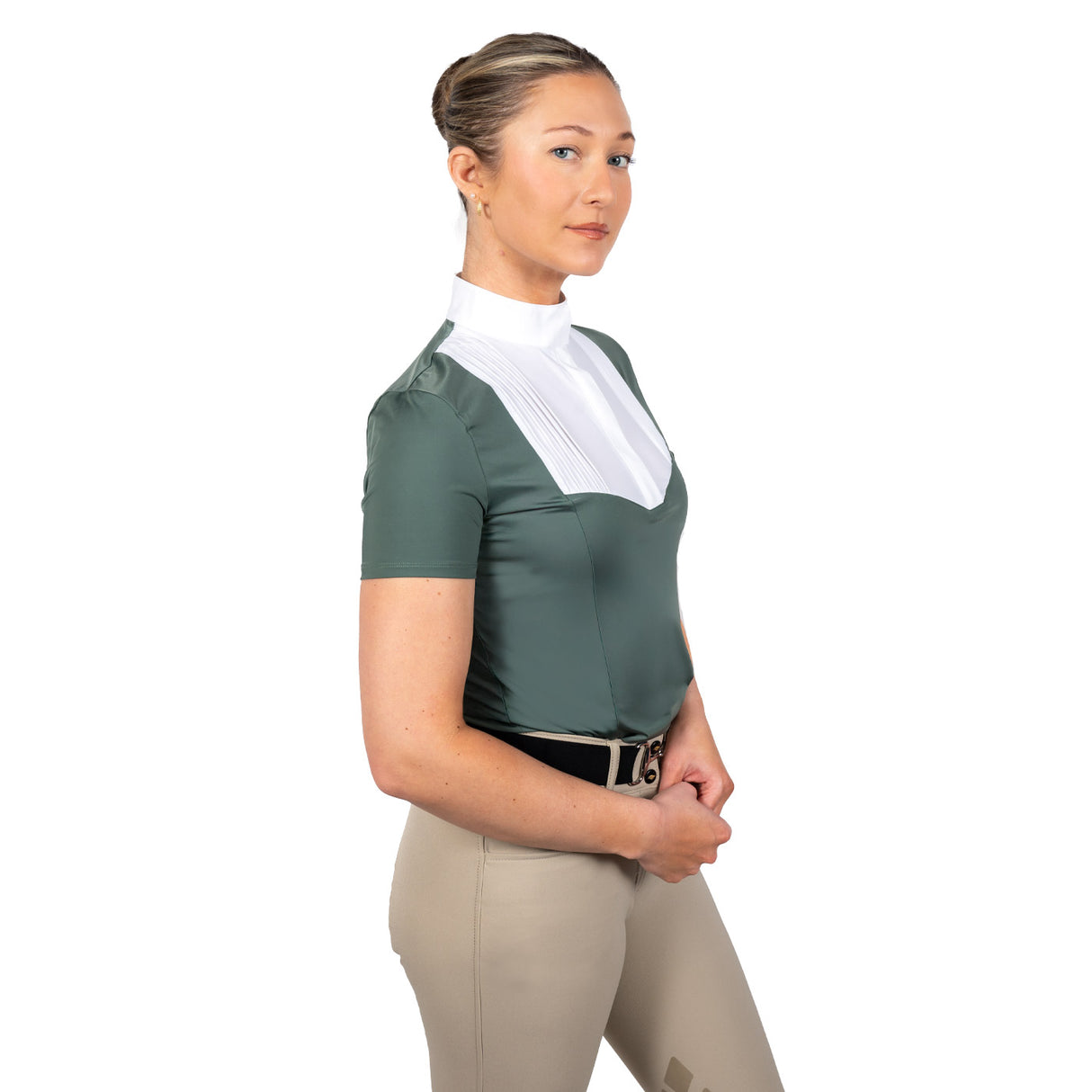 Nikara Emilia Pleat Bib Short Sleeve Show Shirt