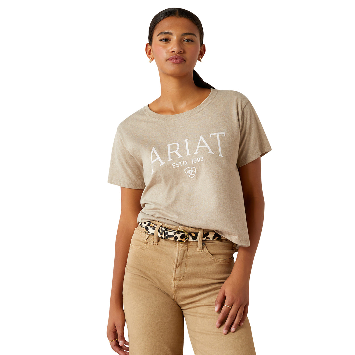 T-shirt coupe carrée avec logo Serif d'Ariat