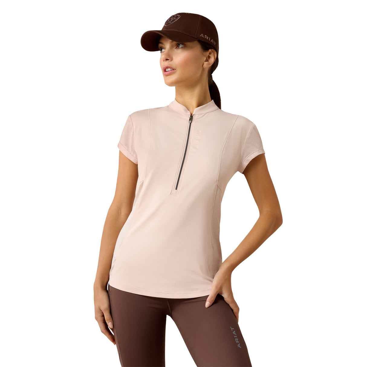 Ariat Breathe Half Zip Cap Sleeve Base Layer