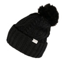 Tuque à pompons en tricot torsadé Cinto