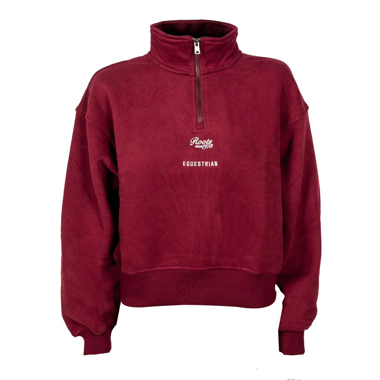 Roots Equestrian Sueded Signature Half Zip Top