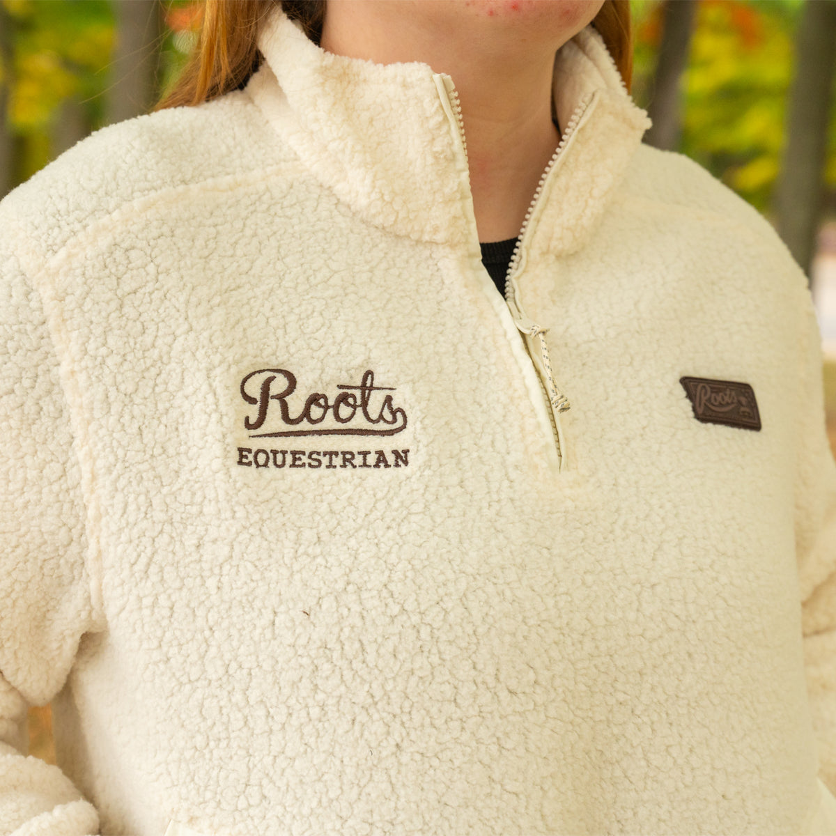 Roots Equestrian Alta Shearling Quarter Zip Top