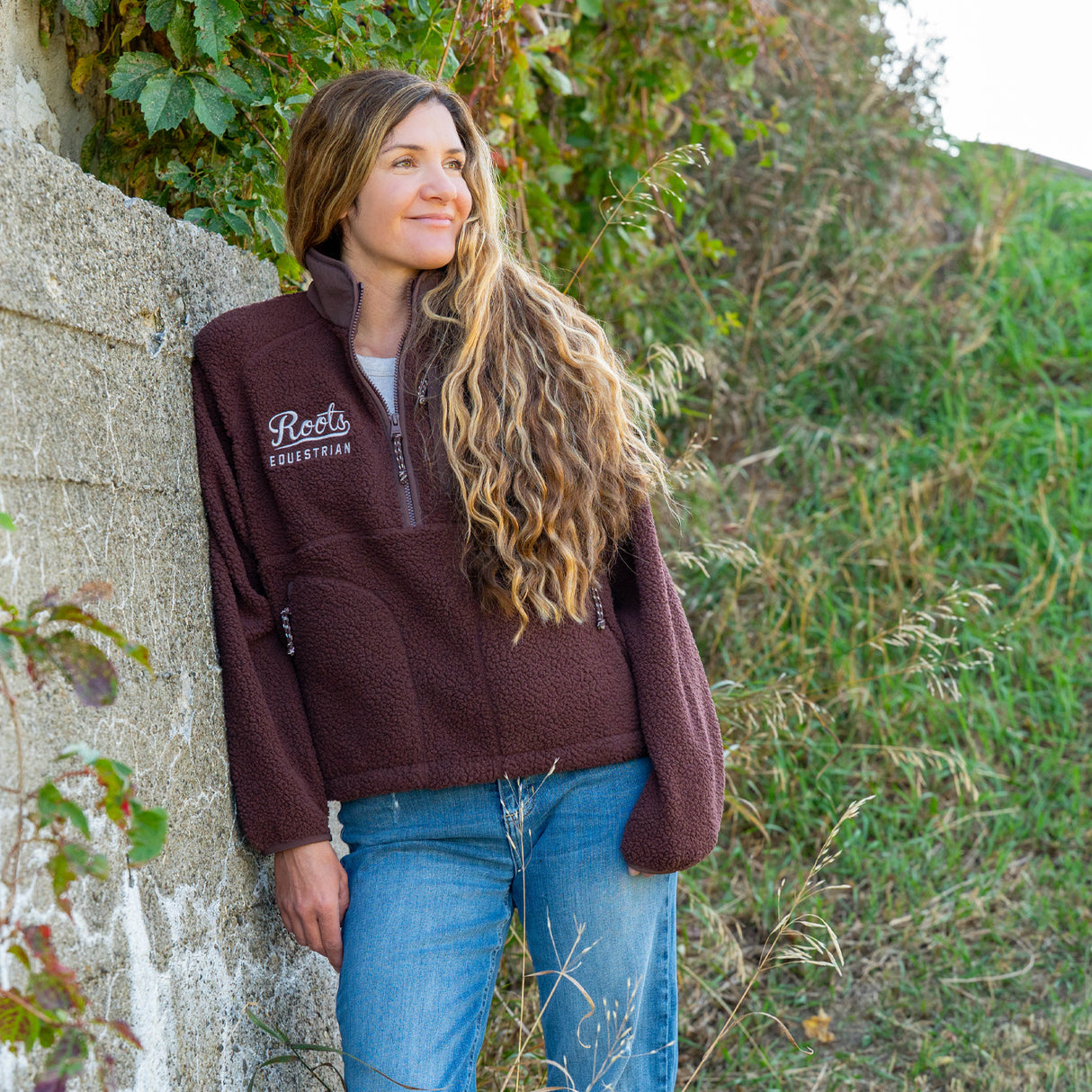 Roots Equestrian Alta Shearling Half Zip Top
