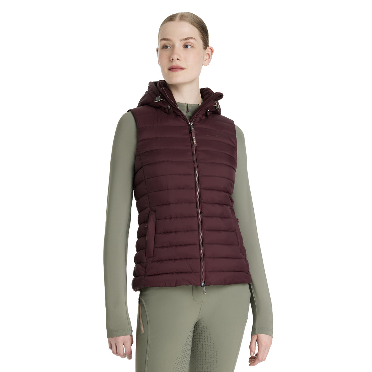 LeMieux Rose Hooded Puffer Vest