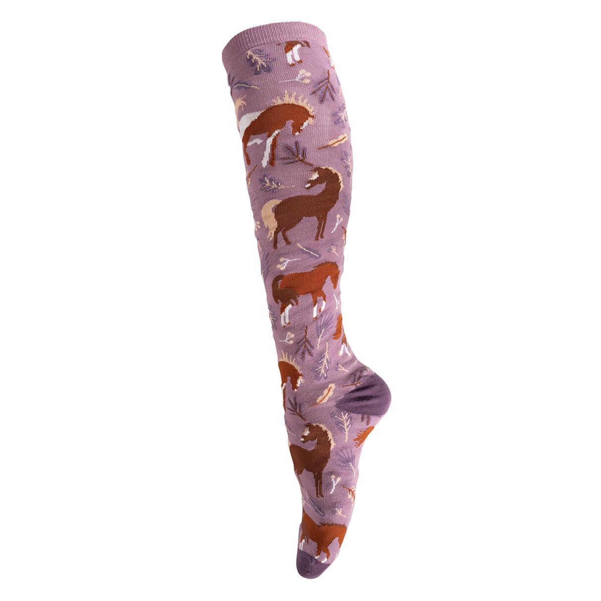 Four White Socks Cheeky Chestnuts Knee High Socks