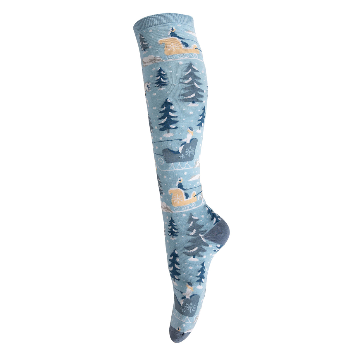 Quatre chaussettes blanches, chaussettes hautes en traîneau