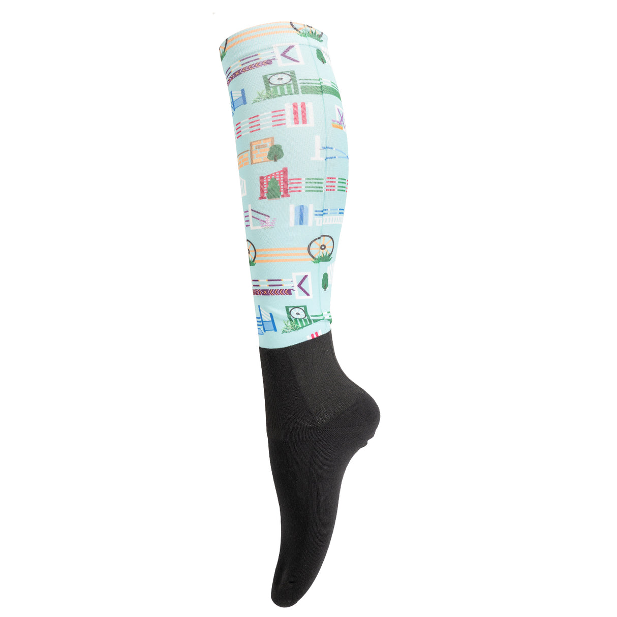 Quatre chaussettes blanches, bottes Teal Jumps