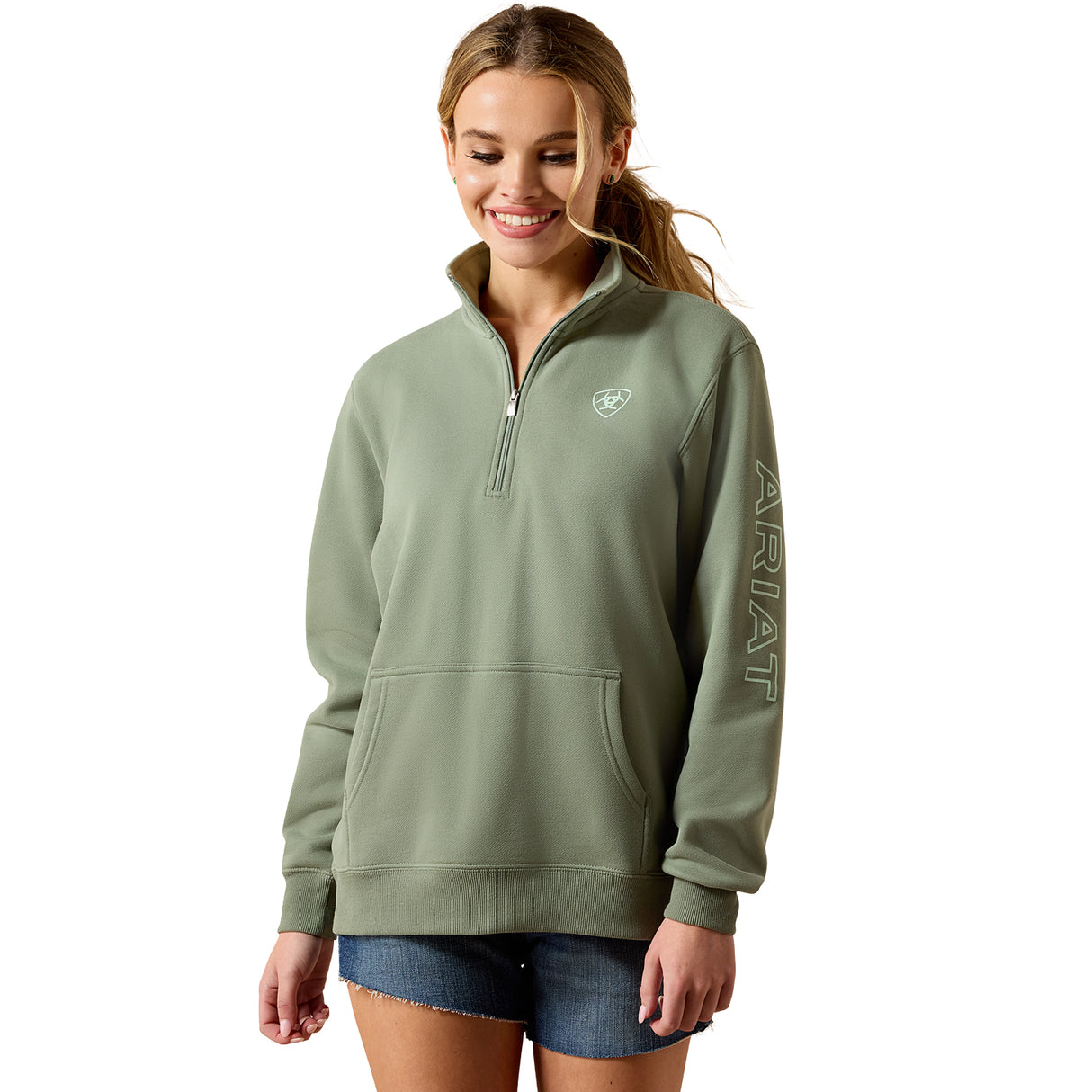 Ariat Foundation Logo Half Zip Sweatshirt