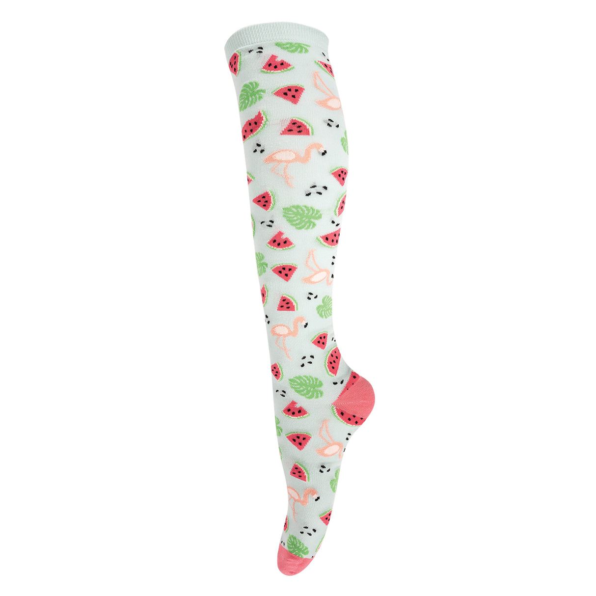 Four White Socks Flamingo Dream Knee High Socks