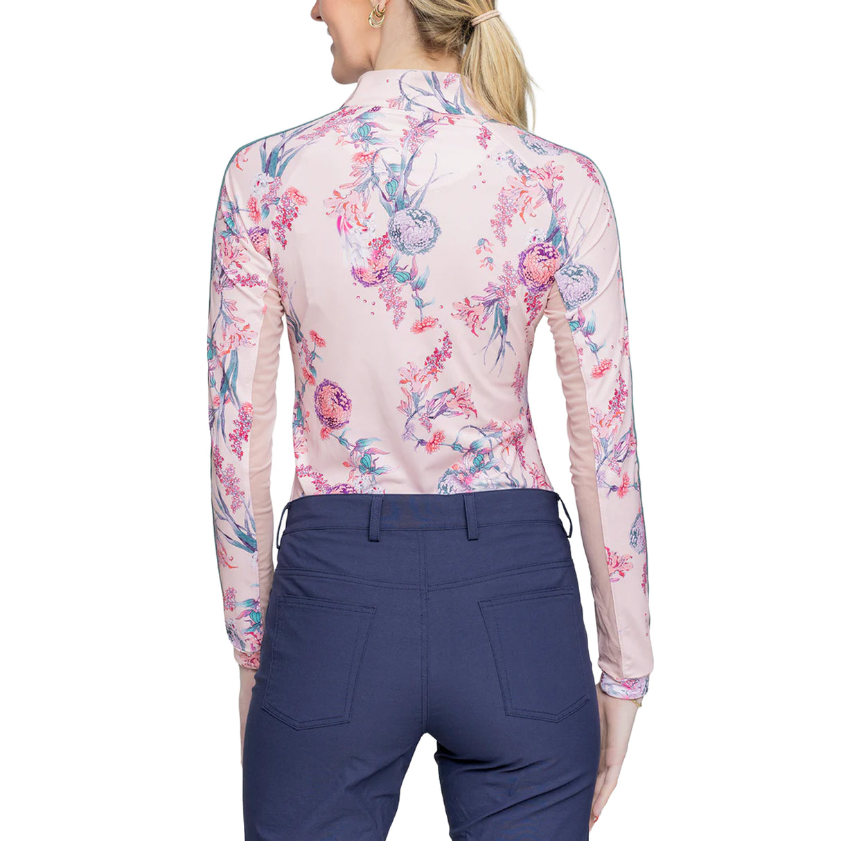 Kastel Denmark Long Sleeve Print Top W/ Trim