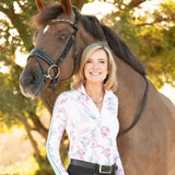 Kastel Denmark Long Sleeve Print Top W/ Trim