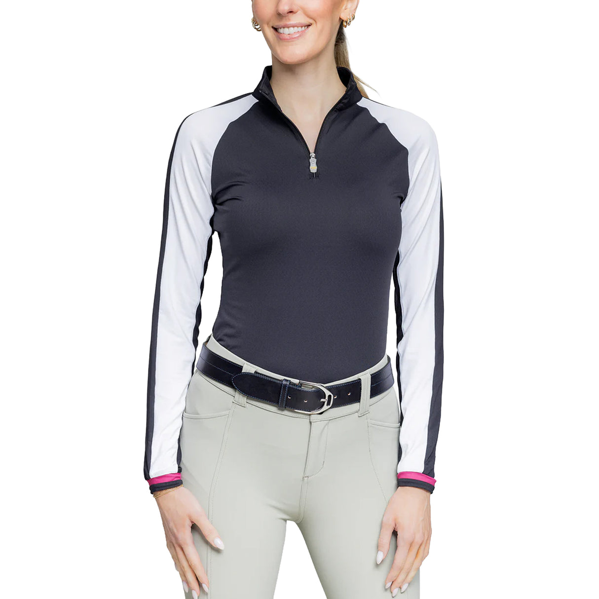 Kastel Denmark Long Sleeve Color Block Raglan Sleeve Top