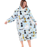 Couverture à capuche Lazy One Cattitude