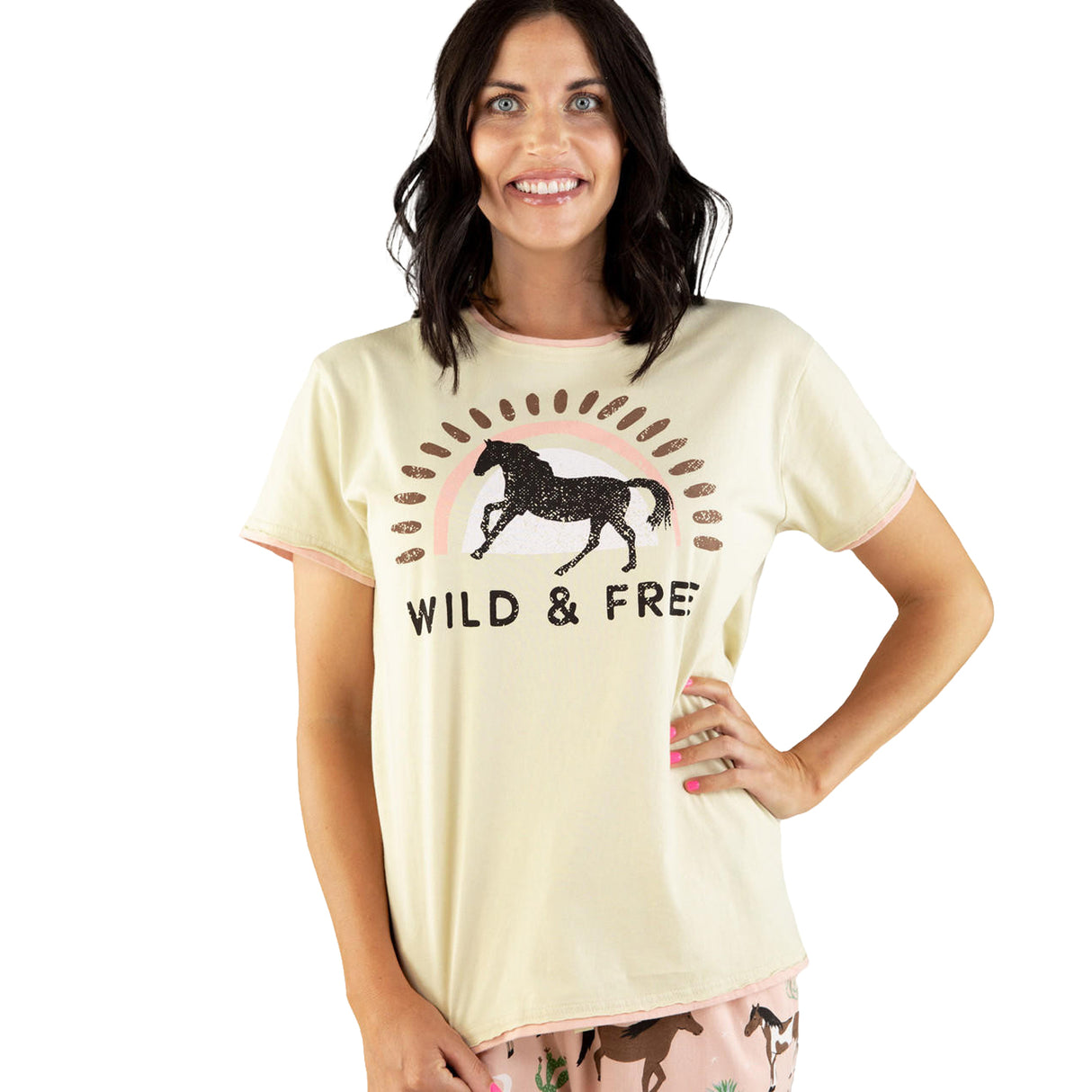 Haut de pyjama Lazy One Wild Horses