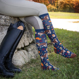Pumpkin Spice Ponies x Four White Socks Knee High Socks