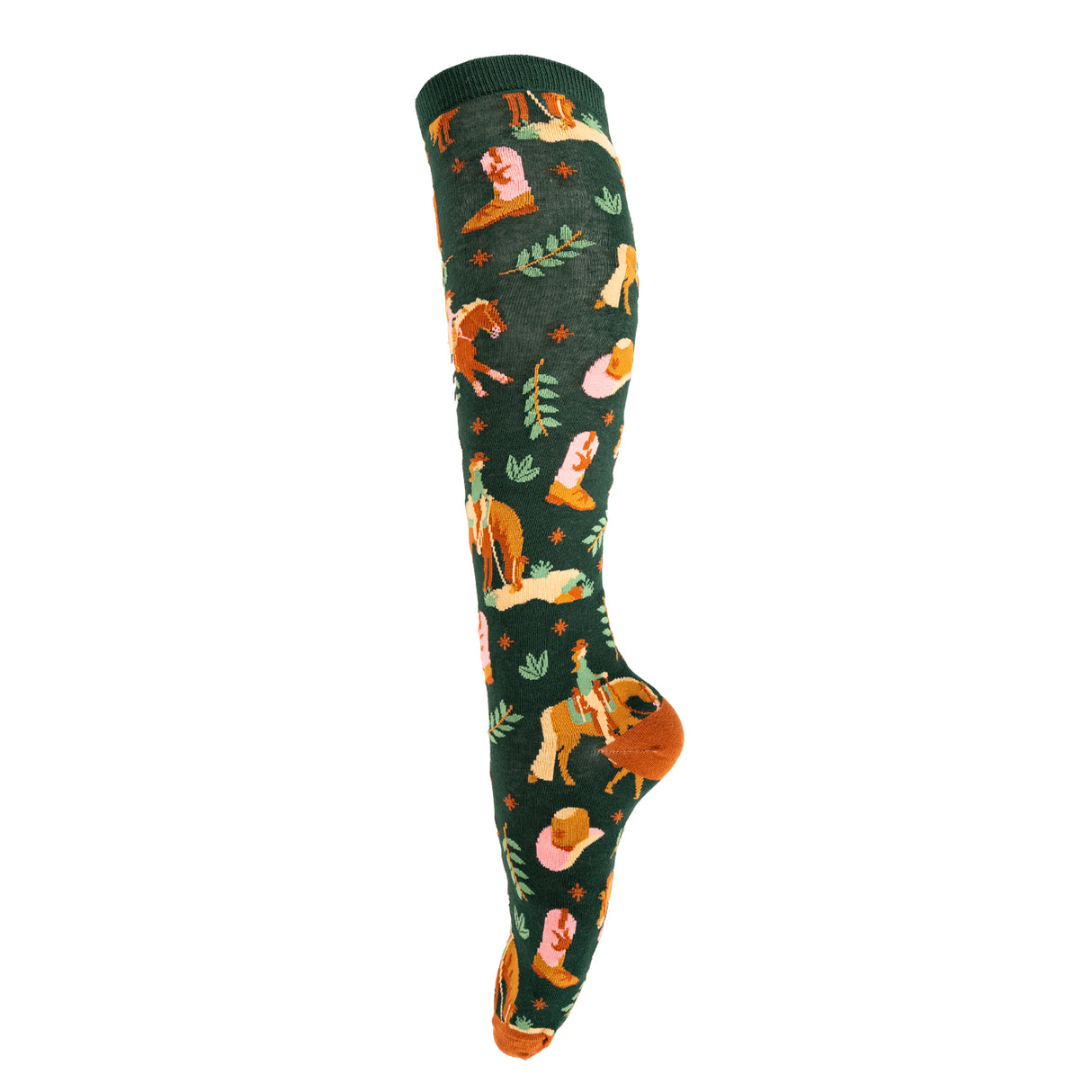 Quatre chaussettes blanches style cowgirl, chaussettes hautes jusqu'aux genoux