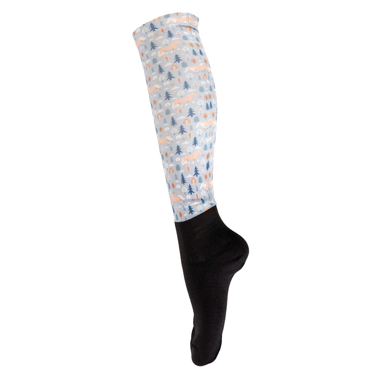 Four White Socks Winter Forest Boot Socks