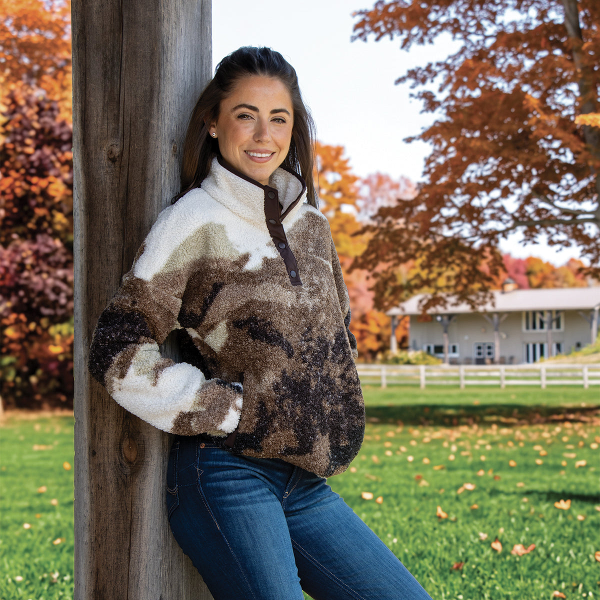 Pull Aerion en sherpa imprimé