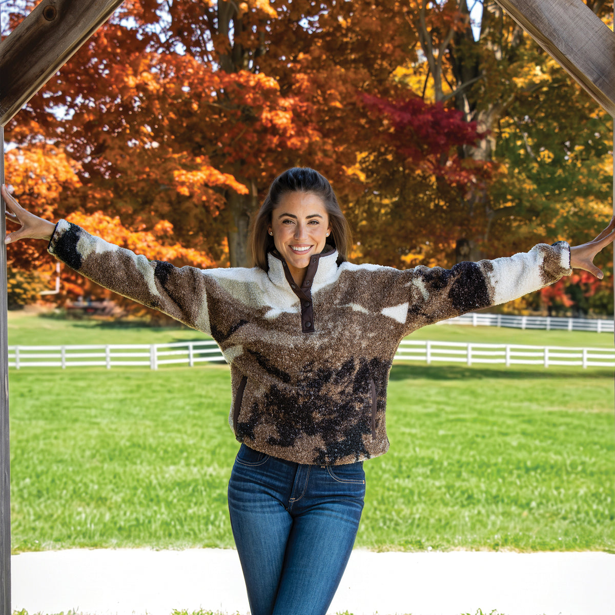 Pull Aerion en sherpa imprimé