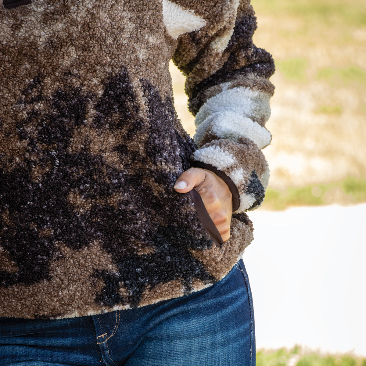 Pull Aerion en sherpa imprimé