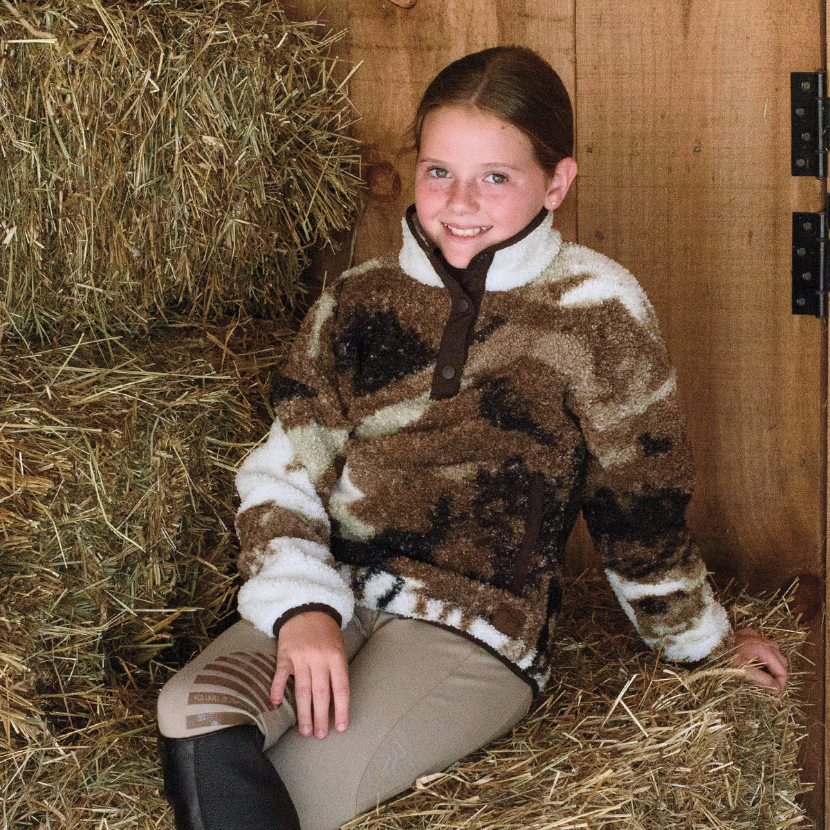Aerion Printed Sherpa Pullover - Kids'