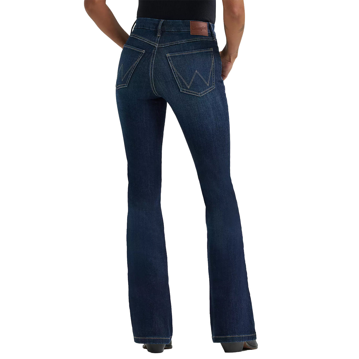 Wrangler Jean évasé taille haute sur mesure - Texte manquant
