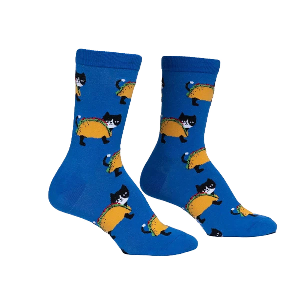 Sock It To Me Let's Taco 'bout Cats Crew Socks
