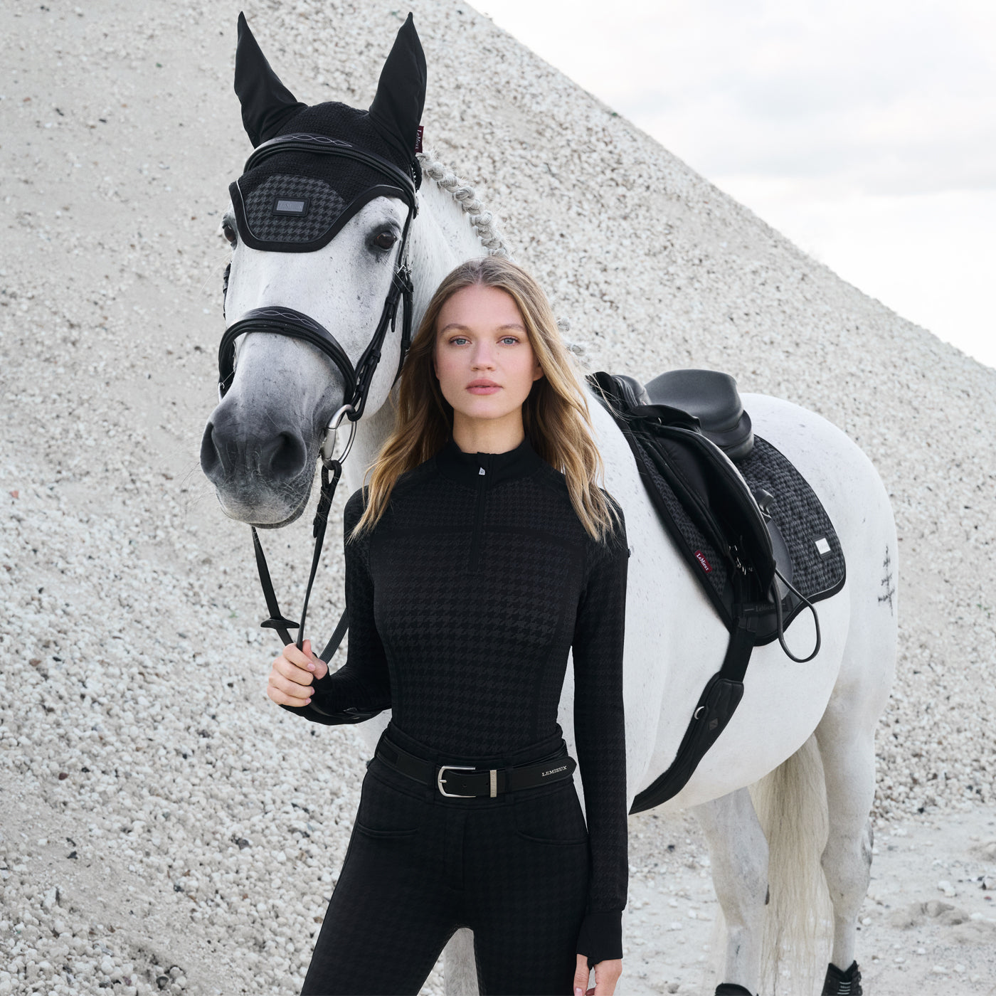 LeMieux Aspen Houndstooth Quarter Zip Top – Greenhawk Equestrian Sport