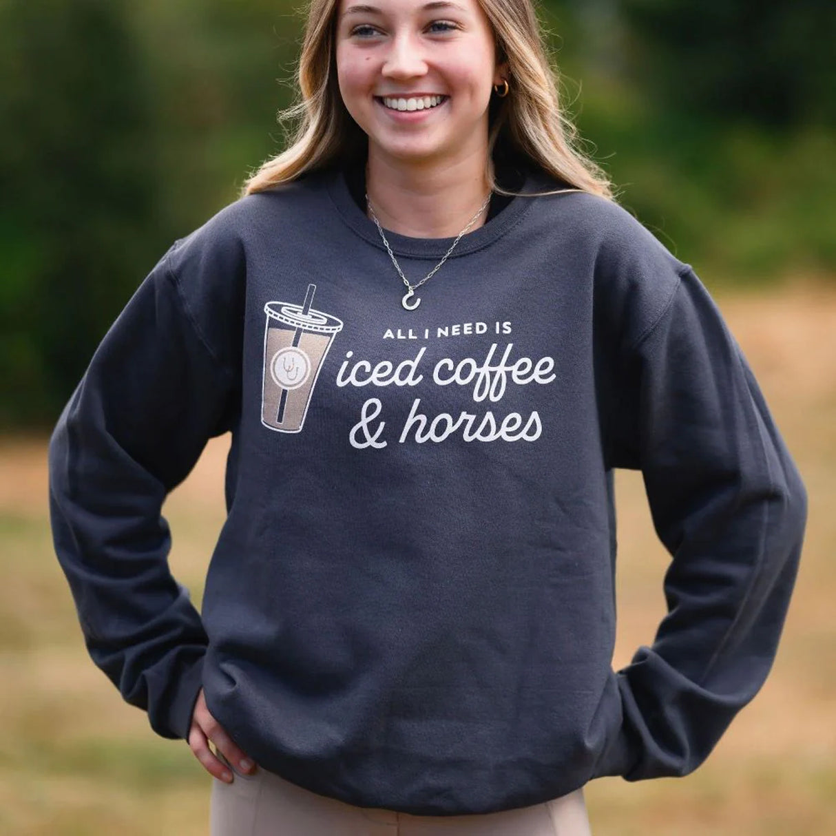 Sweat-shirt Dapplebay Iced Coffee &amp; Horses