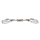 Mors Jake Adams 2 anneaux releveur double brisure avec triple rouleau en cuivre