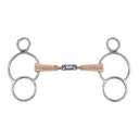 Jake Adams 2-Ring Elevator Double Jointed Leather Bit W/ Lozenge